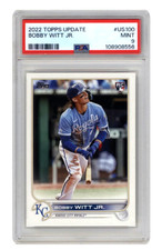 2022 Topps Update Series - Bobby Witt Jr. #US100 Looking Up in Powder Blue PSA 9