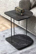 Rolling Side Table with Wheels – Mobile End Table Minimalist Snack Coffee Table