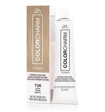 Wella Color Charm Permanent Creme Toner T38 Ivory 2 oz 6 Pack 
