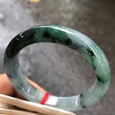 Certified Natural Grade AAA Ice Green Burmese Jade jadeite bracelet bangle 58MM