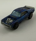 Hot Wheels Redline Original 1969 Mustang Boss Hoss Blue/White Vintage Hong Kong