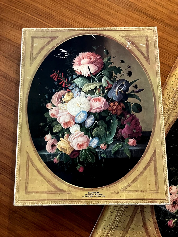 VTG Complete 500+ Piece * FLOWERS * Severin Roesen Jigsaw Puzzle Springbok 1968 - Image 2 of 4