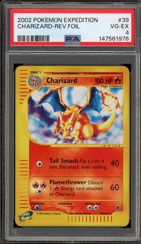 Pokemon Charizard Expedition Reverse Holo Rare #39 PSA 4