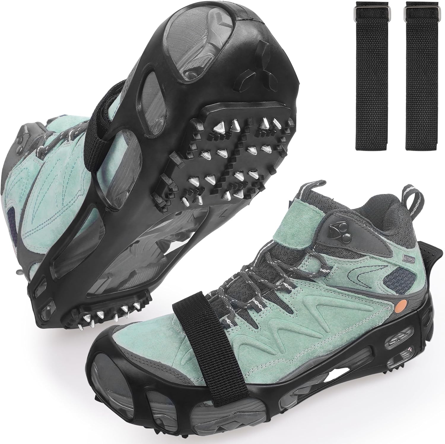 Crampones Nieve Hielo Antideslizantes Sobresuelas Goma Senderismo Hombre Mujer