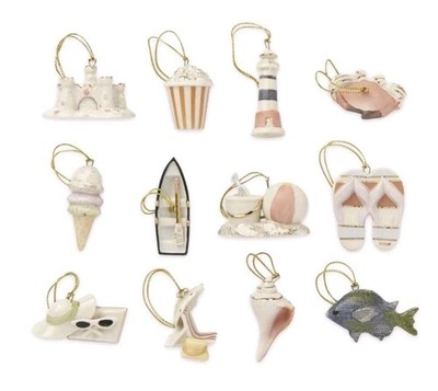 Lenox SUMMER MINI ORNAMENTS Set of 12 Kitchen New In Box 