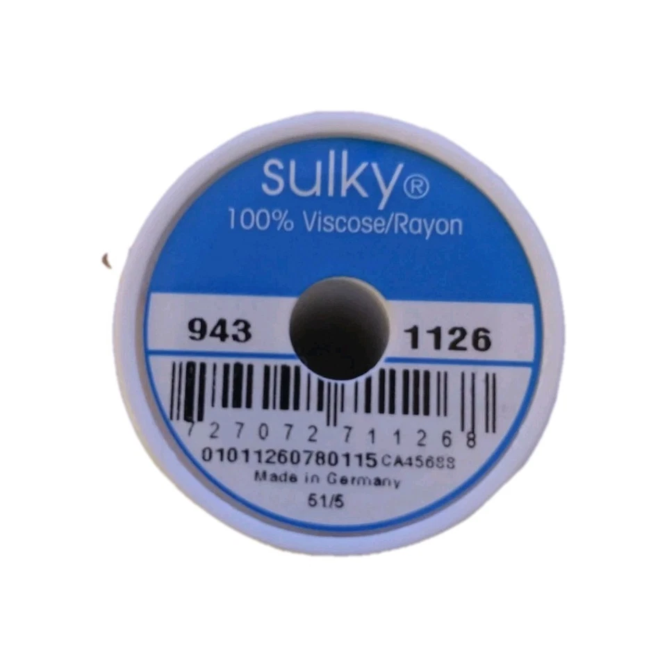 Sulky 943 1126 100% Viscose Rayon Sewing  Embroidery Thread Spool - Tan 850 yds - Image 2 of 4
