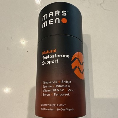 MARS MEN Natural Testo Support 150ct - 1 Month Supply Exp. 08/2028