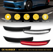 AUXITO Front+Rear Fender Side Marker Light Lamp LED Set For Dodge Charger 15-22