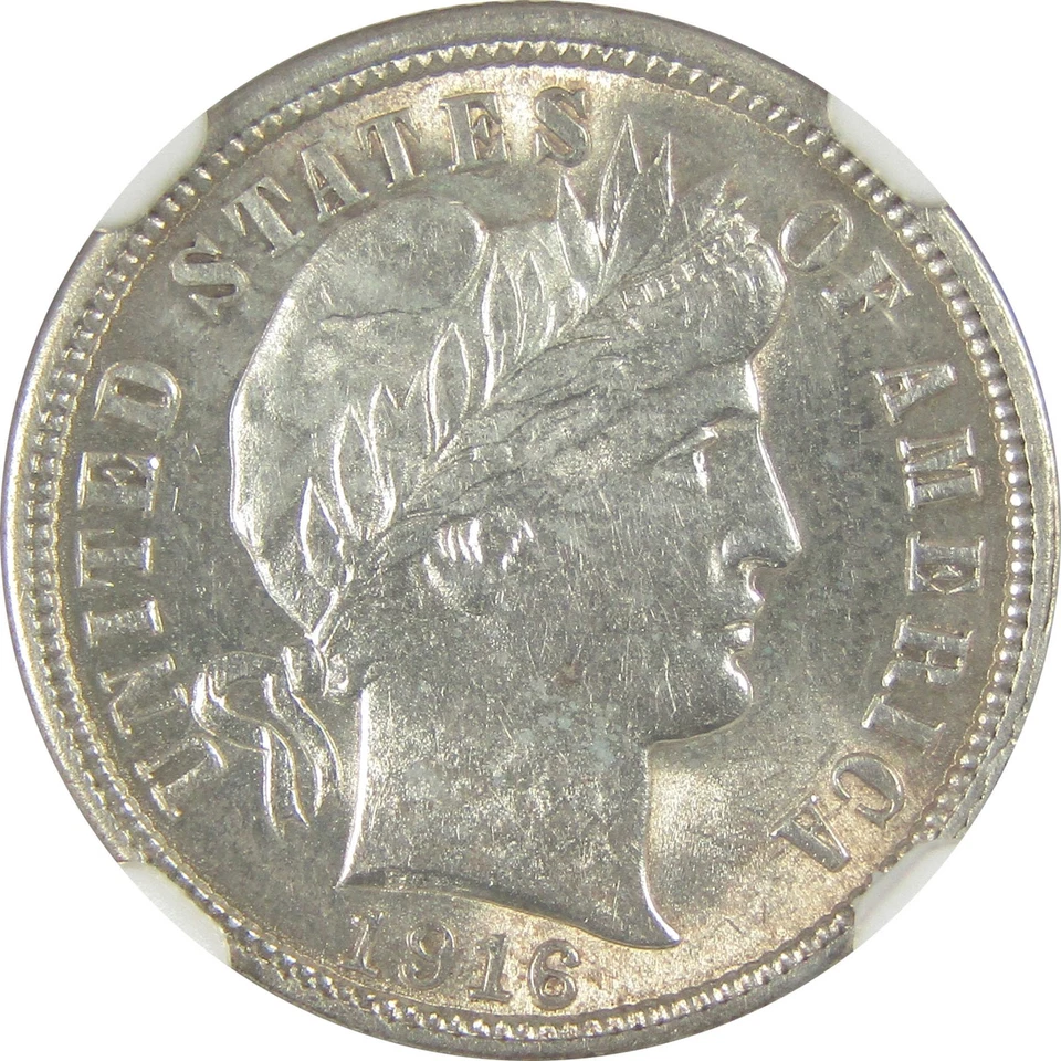 1916 Barber Dime MS 61 NGC Silver Uncirculated 10c Coin SKU:I19584 - Image 3 of 4