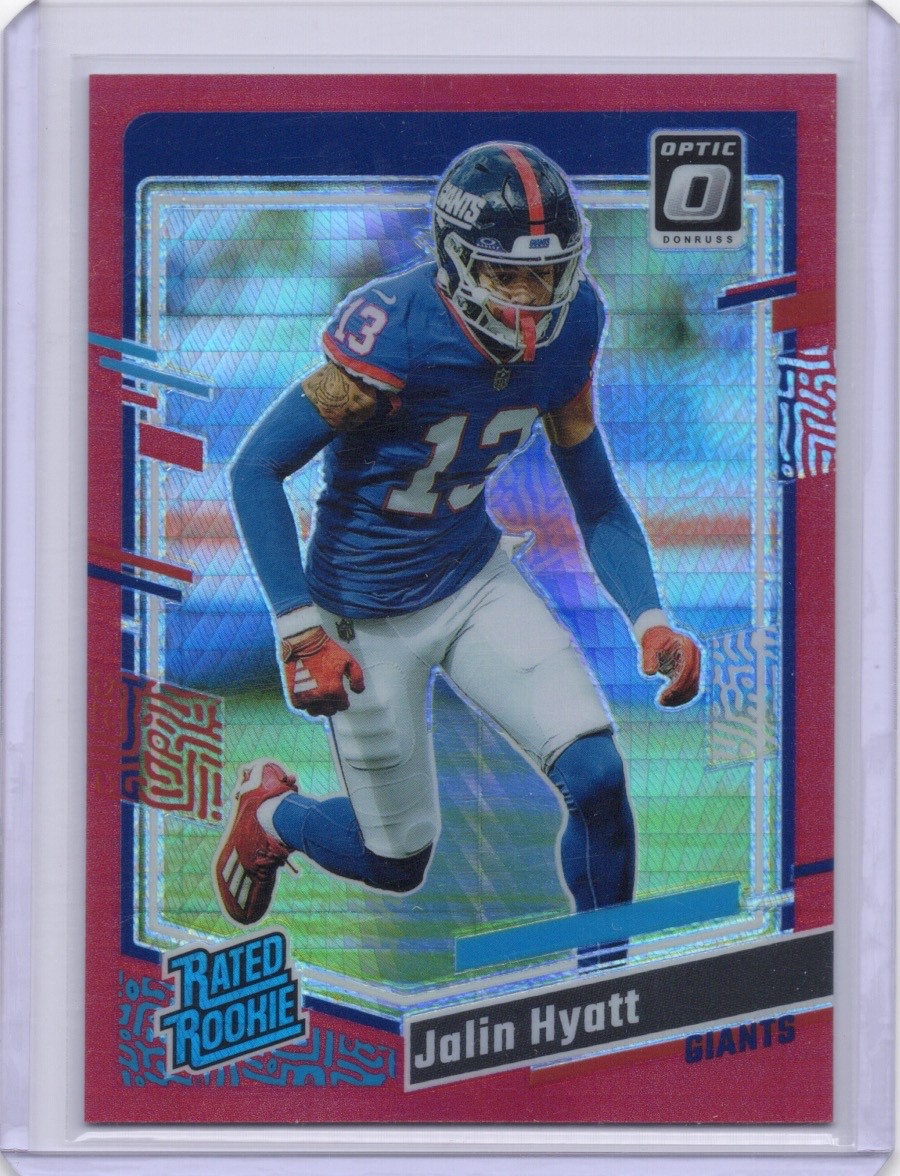 2023 Panini Donruss Optic - Rated Rookie Jalin Hyatt #279 Red Hyper Prizm (RC)