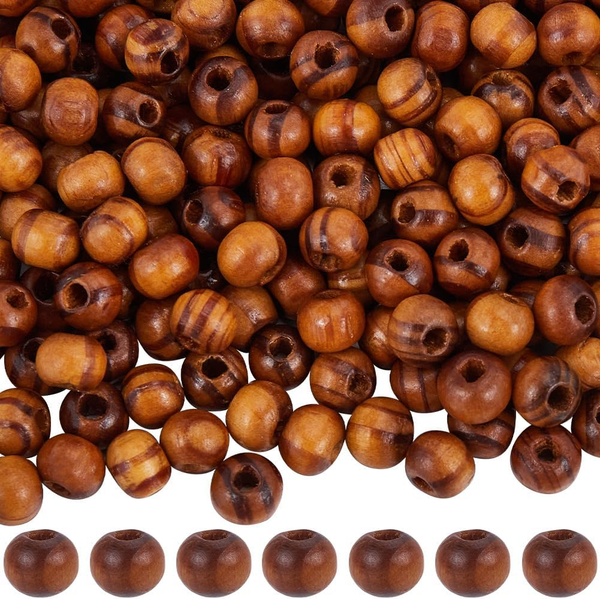 200 StüCk Naturholzperlen, 6 Mm, Rund, Burlywood, FüR ArmbäNder, Ketten, Diy, Ha-image