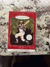 1997 HALLMARK KEEPSAKE ORNAMENT MLB AT THE BALLPARK ATLANTA BRAVES HANK AARON