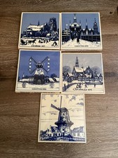 Antique Delfts Blue Holland Tiles Eleven 11 Six Inch Square Delft Blue Tiles