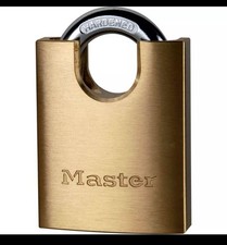 Masterlock Solid Brass Padlock and Closed Shackle 50mm Standard