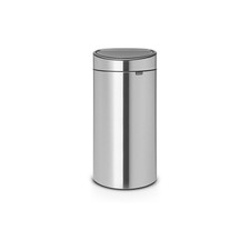 Poubelle de cuisine manuelle BRABANTIA Touch bin 40L Matt Steel