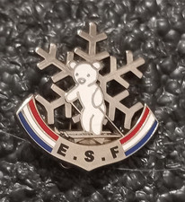 2# Médaille Broche Insigne de Ski ESF OURSON ancienne version (n°1)