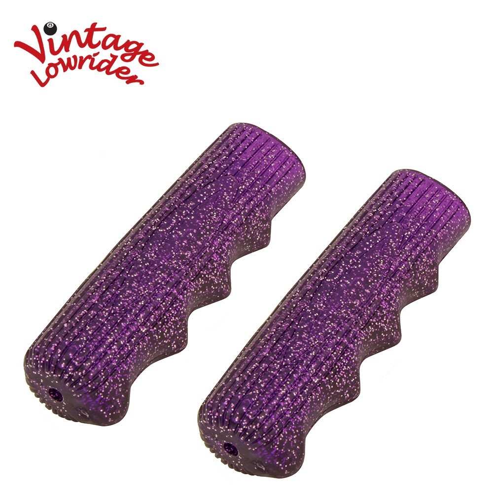 Vintage Lowrider Retro Sparkle Bicycle Handlebar Grips 7/8" x 115mm &ndash;Multi-Color