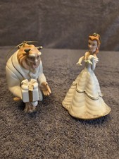 Disney Beauty and the Beast Belle & Beast Porcelain Holiday Ornaments from Lenox