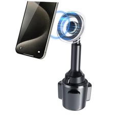 Phone Cup Holder for Car Mount Compatible with MagSafe, Quick Extension Long