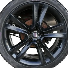 1X Ibiza 6J Jante En Alliage 6J0601025C 7Jx17 H2 ET43 5X100 SAGA Noir 3