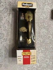 NIB! Kwikset Plus Schlage Solid Brass complete handle-set incld deadbolt and key