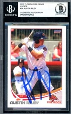Austin Riley Beckett BAS Signed 2017 Florida Fire Frogs Choice Rookie Autograph