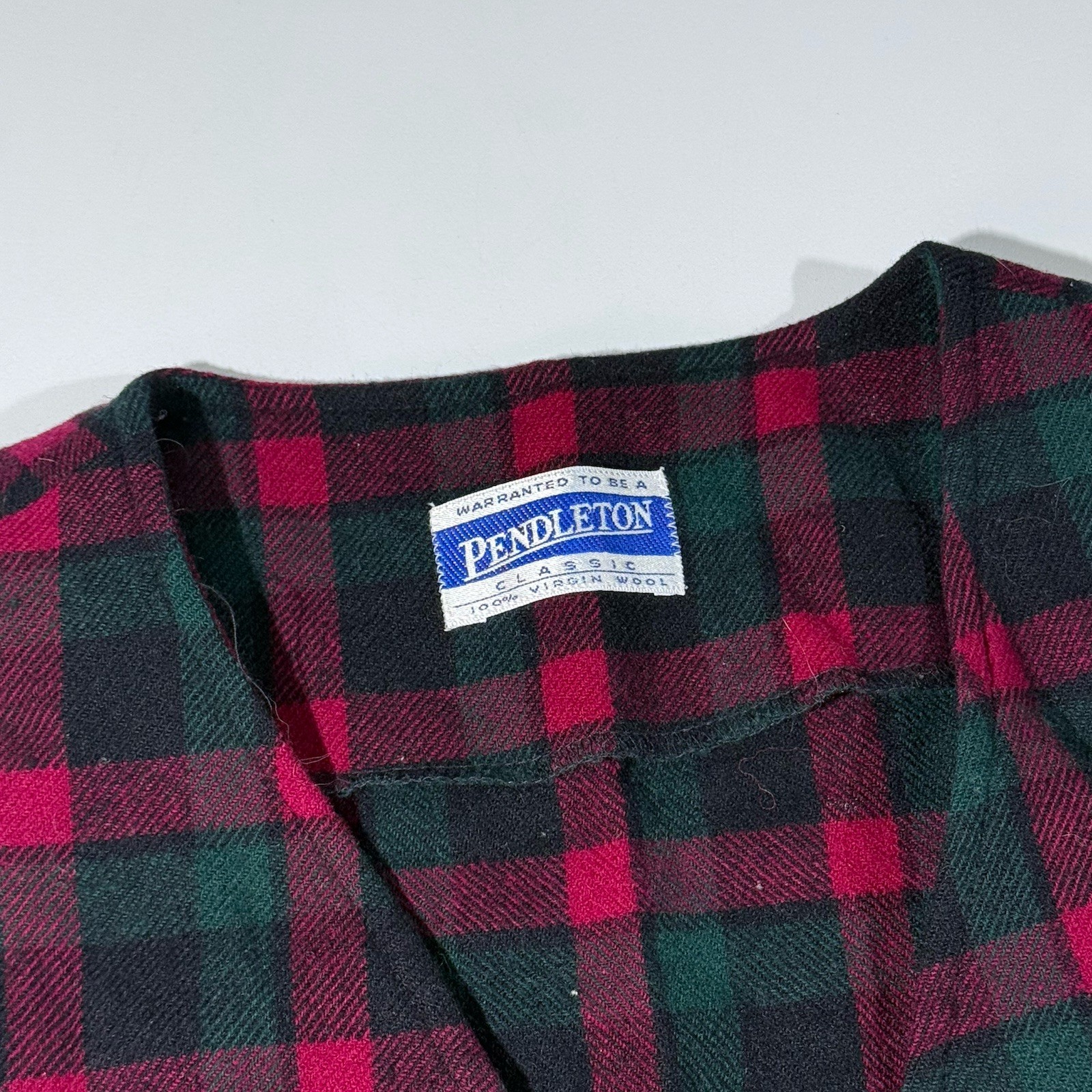 Pendleton 100% Wool Plaid Button Front Sleeveless… - image 3