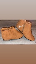 Cat Jack Girls Size 2 Cognac Opal Brown Suede Booties Shoe New W Tags