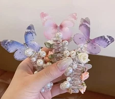 4pc Beautiful Butterfly Pony Tail Twist & Go Hair For Quick Easy Hair Styling 