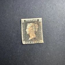 1840 Penny Black GB Queen Victoria SG1 Worlds First Postage Stamp Red Maltese