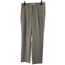 NWT Max Studio Womens Pleated Front Dove Gray Stretch Pants Slacks Size Medium