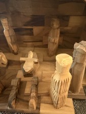 Hand-carved Olive Wood Nativity Set Made In West Bank Bethlehem