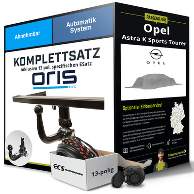 Für OPEL Astra K ST Typ B16 Anhängerkupplung abnehmbar +eSatz 13pol 15-22 NEU