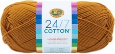 Lion Brand 761-158 24/7 Cotton Yarn-Goldenrod 3Pk 