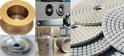 3/4'' Full Bullnose 2'' sink hole enlarge grinding drum granite marble polish pad