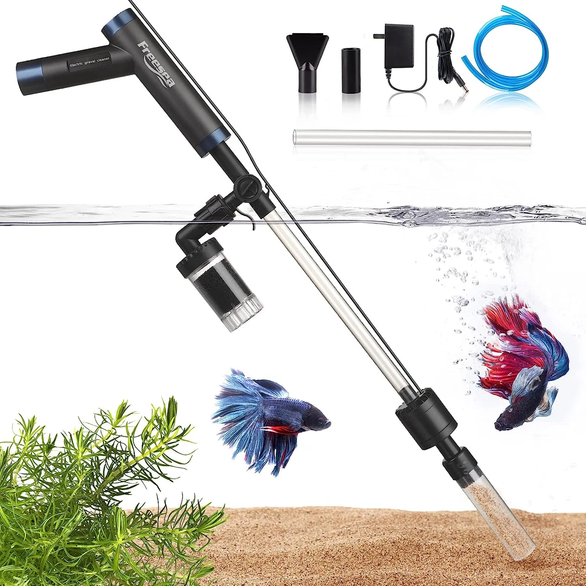 Electric Aquarium Gravel Cleaner: Automatic Gravel Vacuum Cleaner Fish Tank  Clea