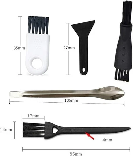 Black Scrapers LoutLivs Brushes & Spoons Kit for Herb Grinder (Keef Scraper - Picture 2 of 6