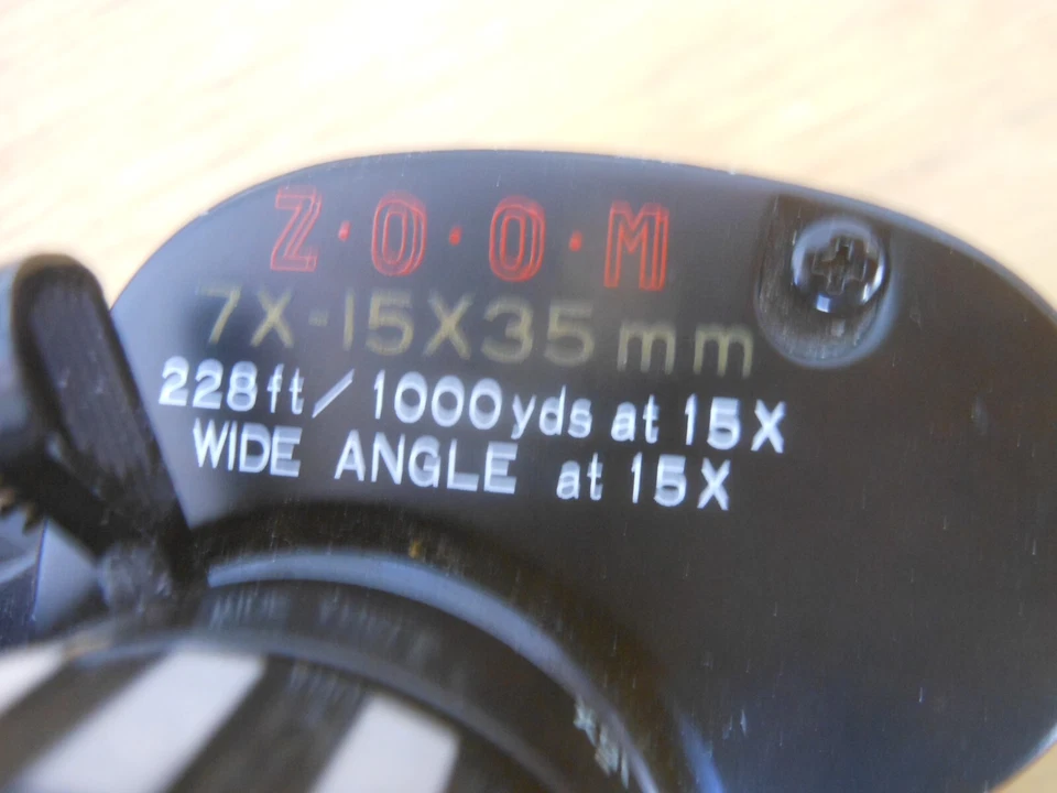 Vntg SEARS Binoculars ZOOM 7-15x35mm Model 473.25200 Quick Focus w/CASE ~ JAPAN - Image 3 of 4