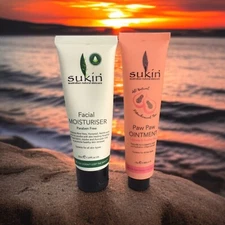 Sukin Paw Paw All Skin Types Ointment 25g and Facial Moisturizer 50ml SEALED HTF