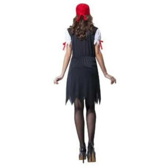 Disfraz de Halloween Totally Ghoul Mujer Bonita Pirata Talla Única Vestido y Bandana Foto 2 de 4