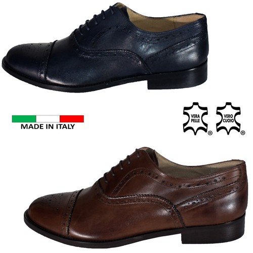 Scarpe francesine eleganti da uomo artigianali in pelle di vitello ver