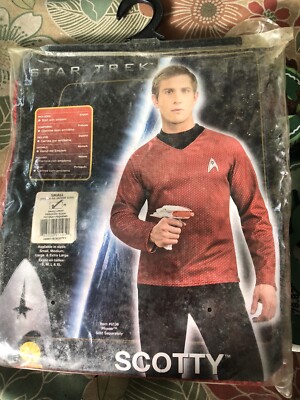 Star Trek Costumes Adult Starfleet Officer Shirt Halloween Bonus Pin Patch