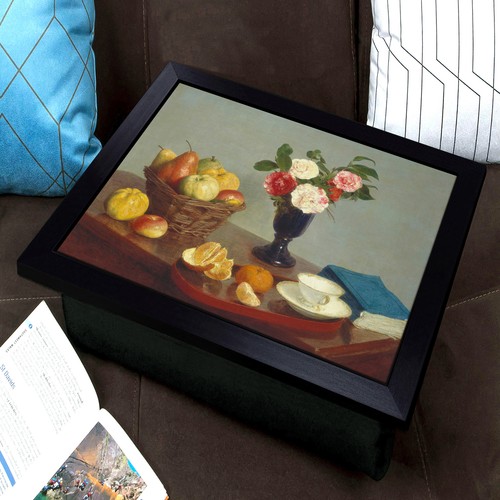 Natura morta frutta con fiori vol.9 di Henri Fantin Latour vassoio giro imbottito - Foto 3 di 4