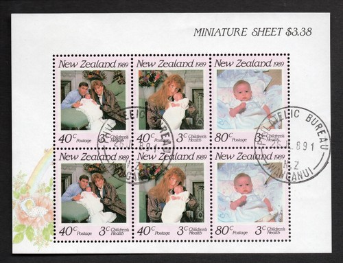 New Zealand #B136a used, Miniature Sheet Children's Health 1989