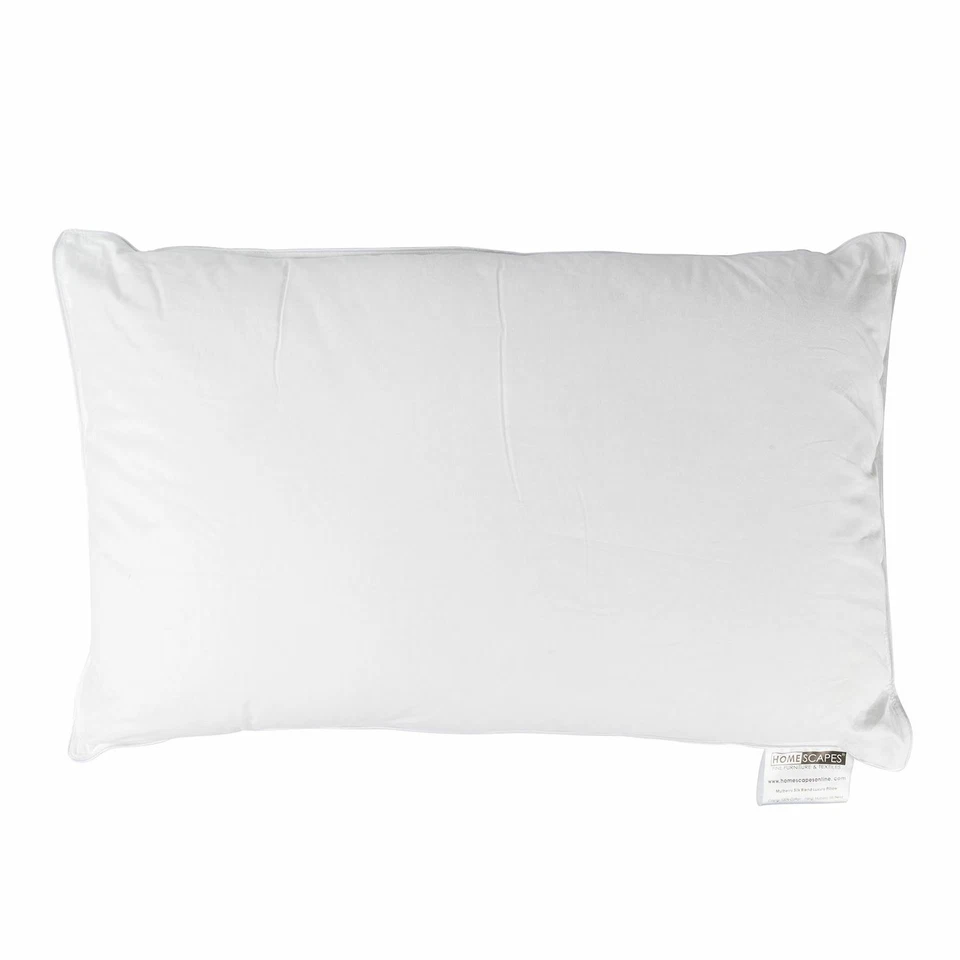 Pure Mulberry Silk Blend Filled Pillow Pair with Super Soft 100% Cotton Casing - Image 4 of 4