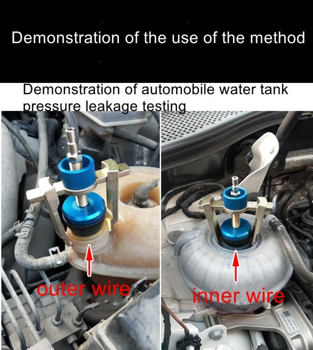 Car Tank Leak Detector Pressure Gauge Pump Inspection Gauge Tank