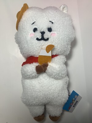 New!! Official BT21 RJ With Hat&Drink BTS K-Pop Line Friends Large 15 Plush Doll