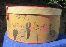 Vintage Cardboard Hat Box Chic D&eacute;cor Vouge Hollywood Glamor Fashion Travel Art