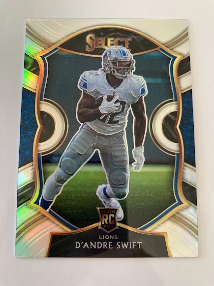 D'ANDRE SWIFT RC CARD 2020 PANINI SELECT CONCOURSE LEVEL 51 PRIZM SILVER D