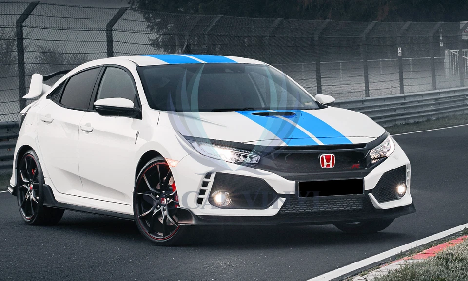 Adesivo envoltório de vinil listras de corrida cor fosca para Honda Civic listra 10 pés/20 pés - Imagem 4 de 4